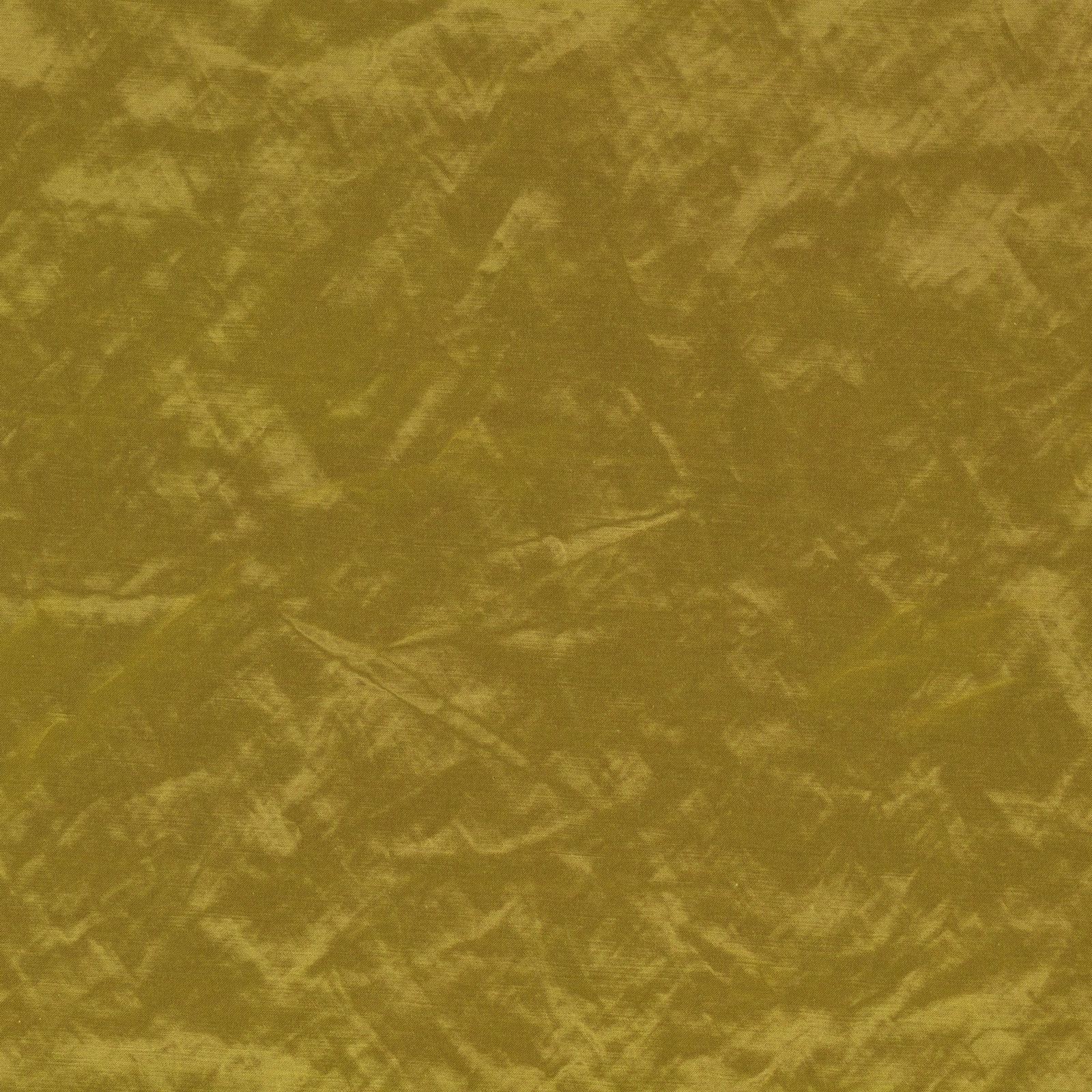 Mottled deep olive textile with ochre brush marks and softly crosshatched texture