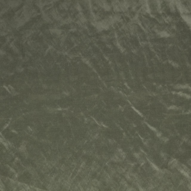 Dark olive-grey fabric with smoky marbling, pale streaks and a softly brushed texture