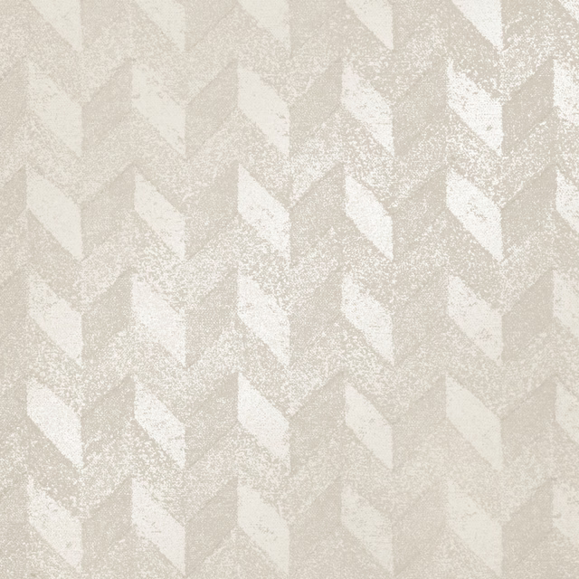 Pale ivory wallpaper with distressed geometric facets in a softly mottled repeating pattern