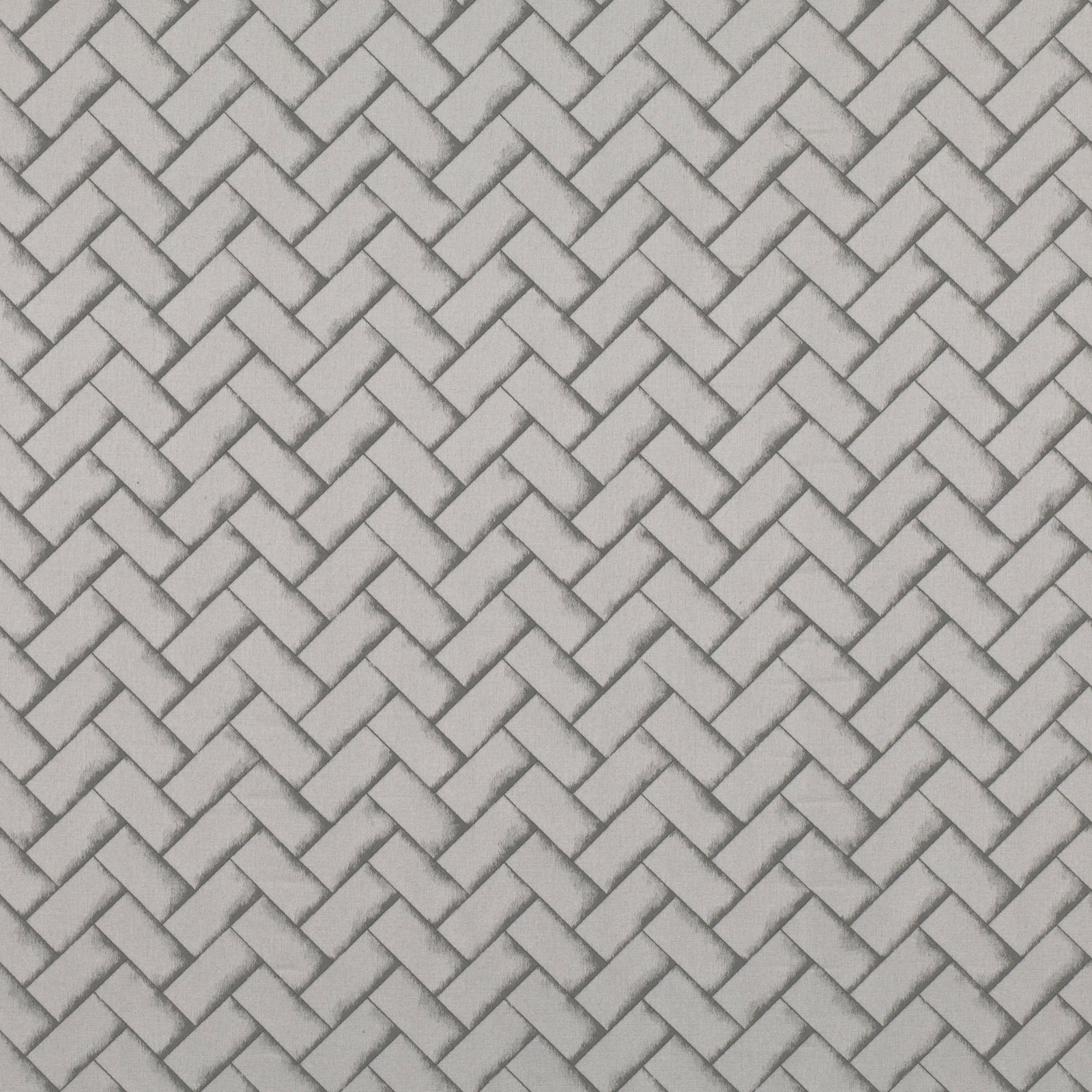 Cool pearl-grey woven fabric with a small interlocking diagonal geometric pattern