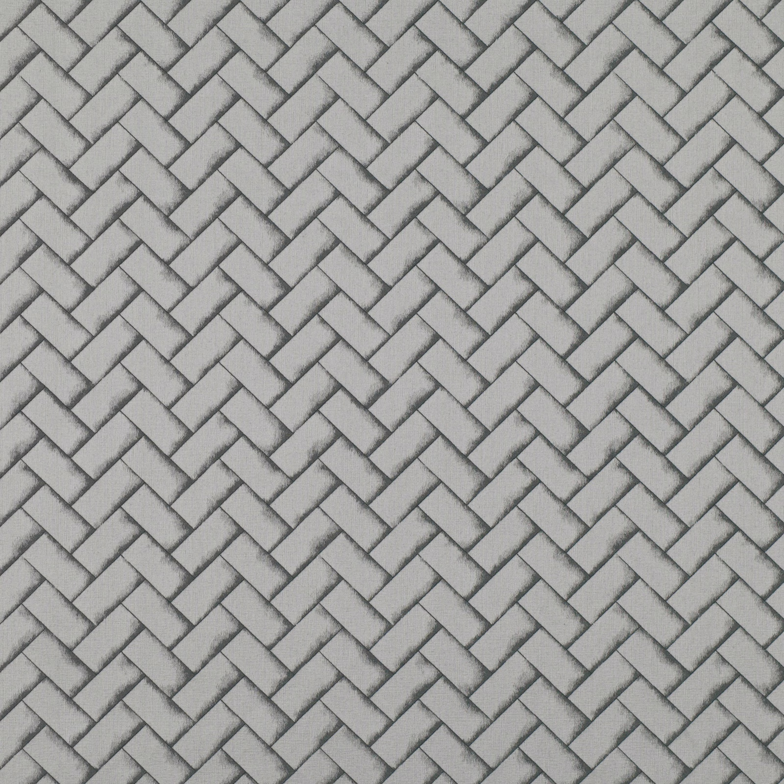 Cool storm-grey textile with a tightly repeated, softly shaded herringbone weave