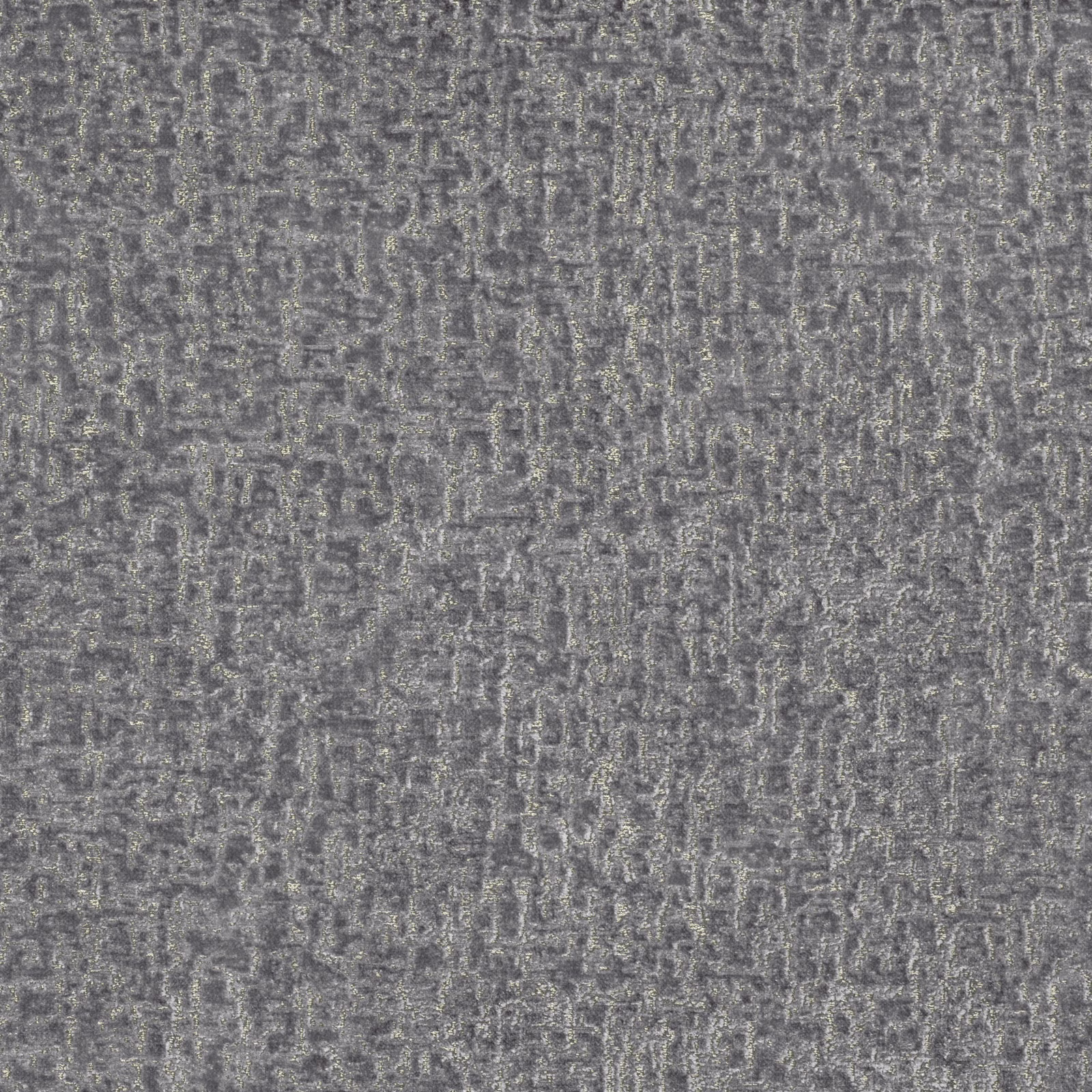 Cool mineral-grey textile with a dense broken geometric weave and softly mottled depth