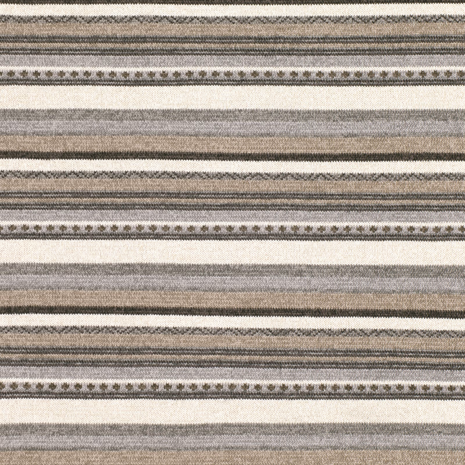 Woven Driftwood fabric with taupe, cream, grey and charcoal horizontal stripes