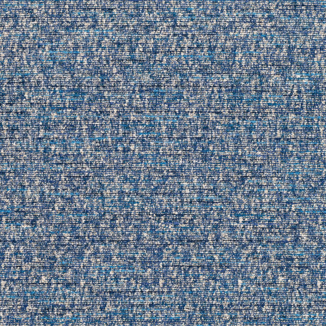 Close-up of mottled Klein blue weave with ivory flecks and teal threads