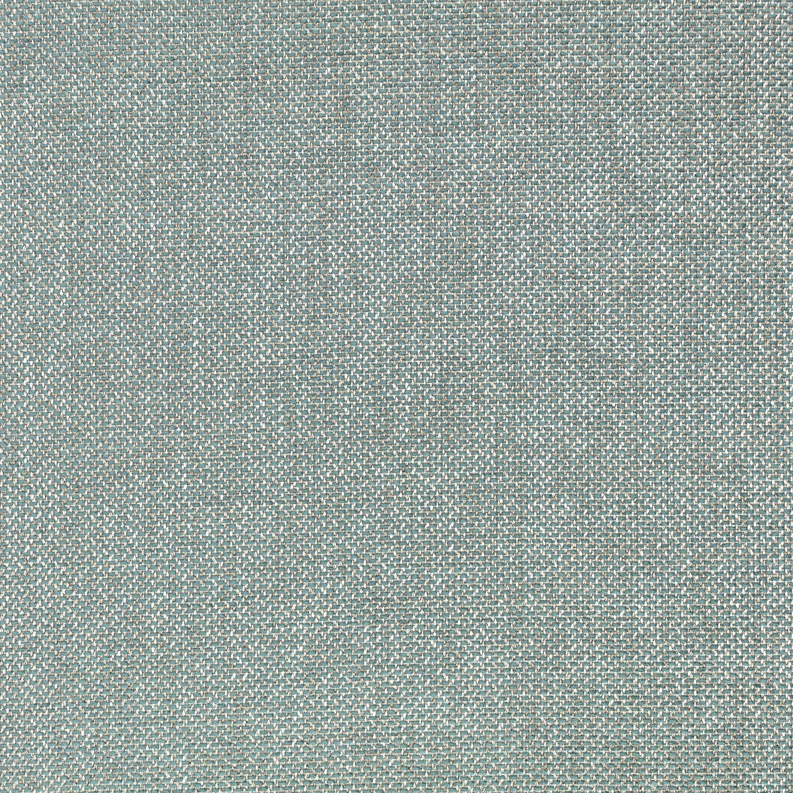 Close-up of pale beryl blue-green fabric with a fine flecked woven texture