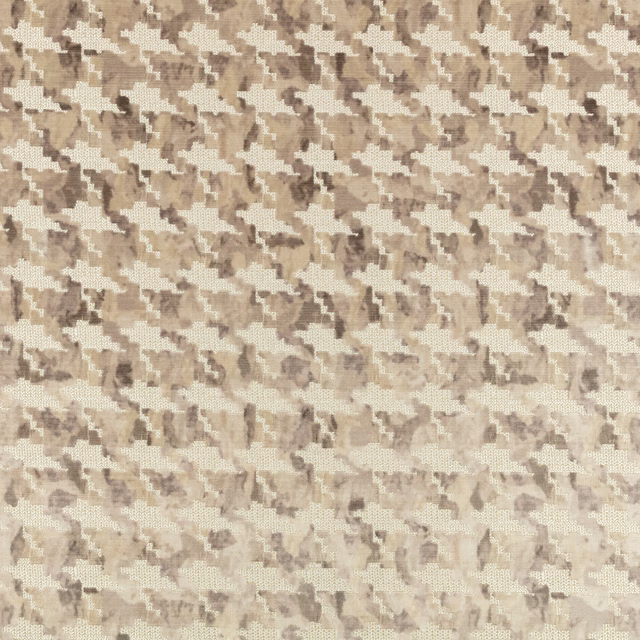 Warm beige and cream textile with broken taupe-brown woven marks in close-up