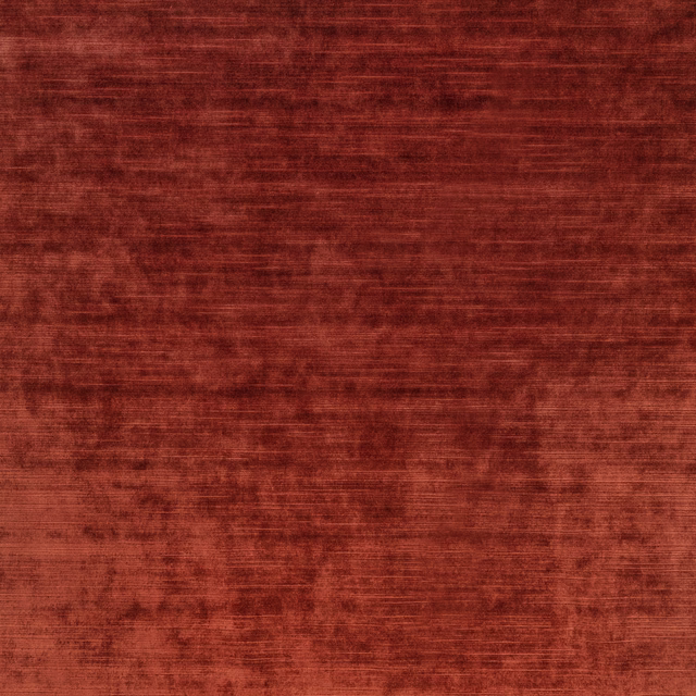 Deep rust terracotta textile with horizontal striations and softly mottled brushed texture