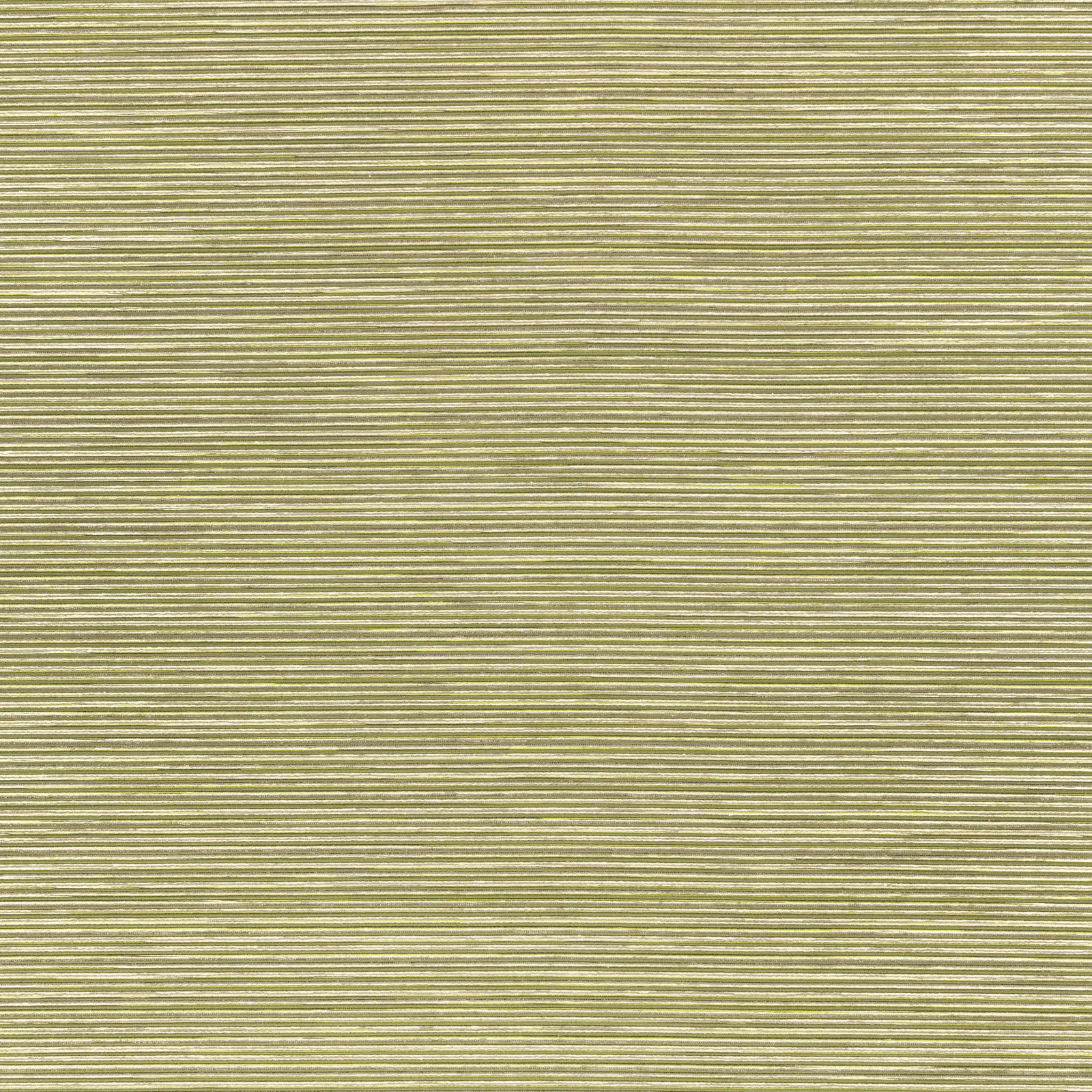 Muted cypress olive fabric with fine horizontal cream-green ribbed texture