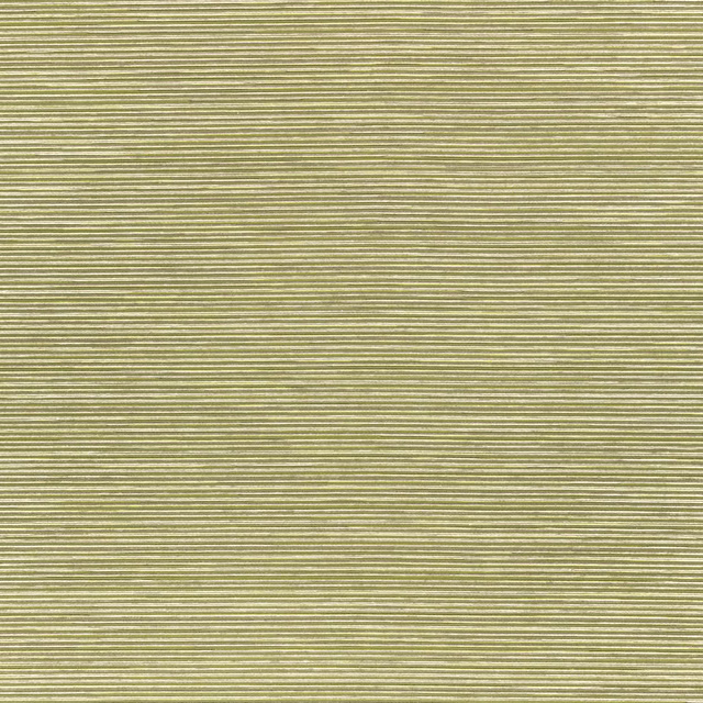 Muted cypress olive fabric with fine horizontal cream-green ribbed texture