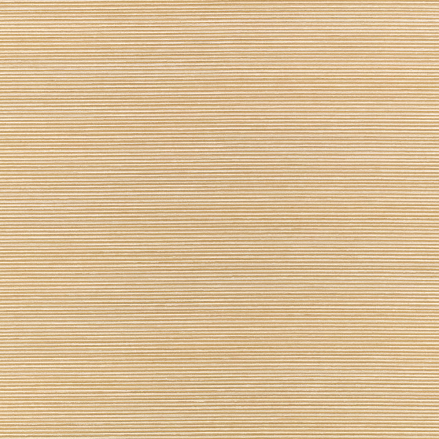 Warm spun-gold fabric with fine horizontal beige ribbing and subtle linear sheen