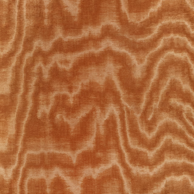 Warm cognac textile with flowing cream trails and fine horizontal surface texture