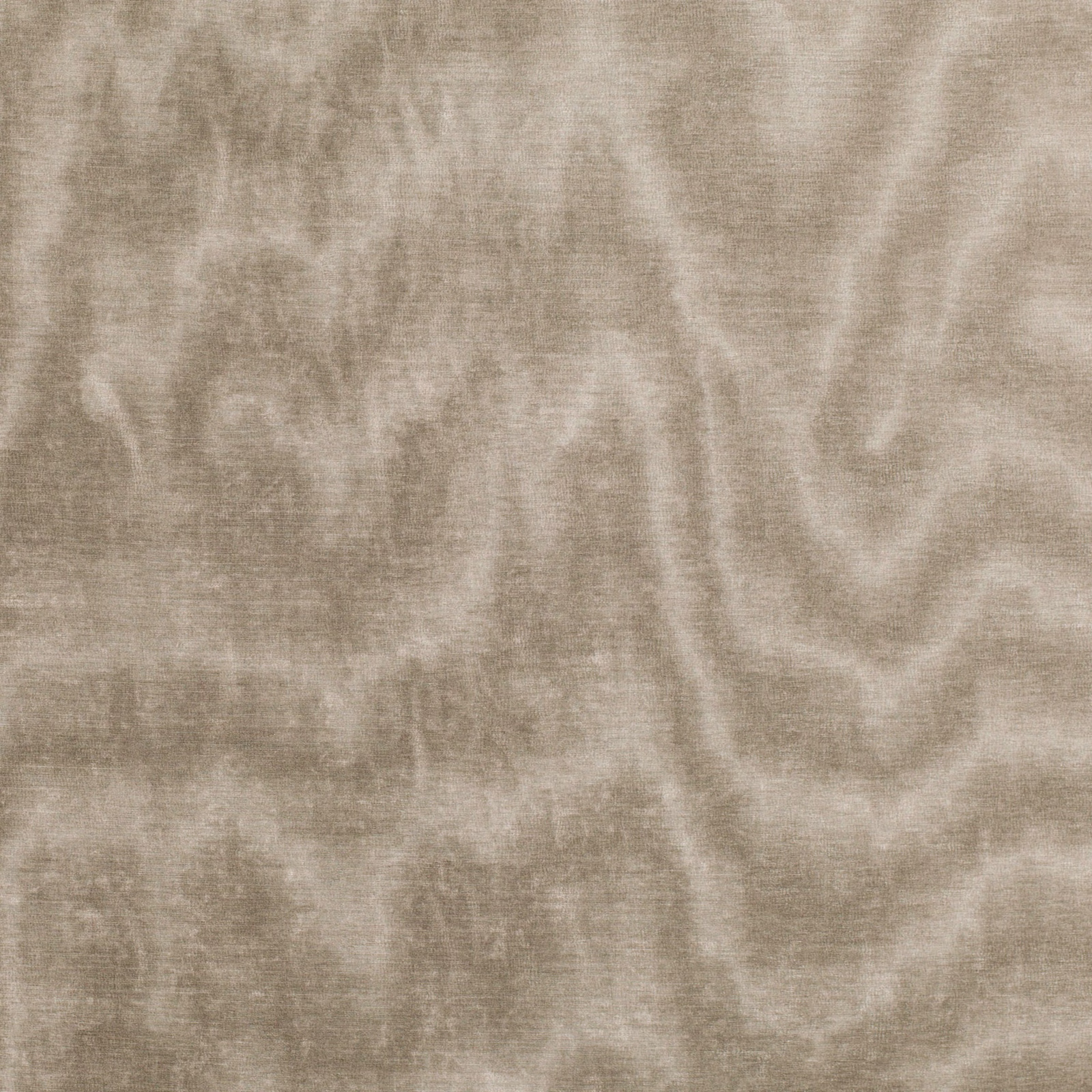 Mushroom taupe textile with cloudy painterly bands and fine woven texture