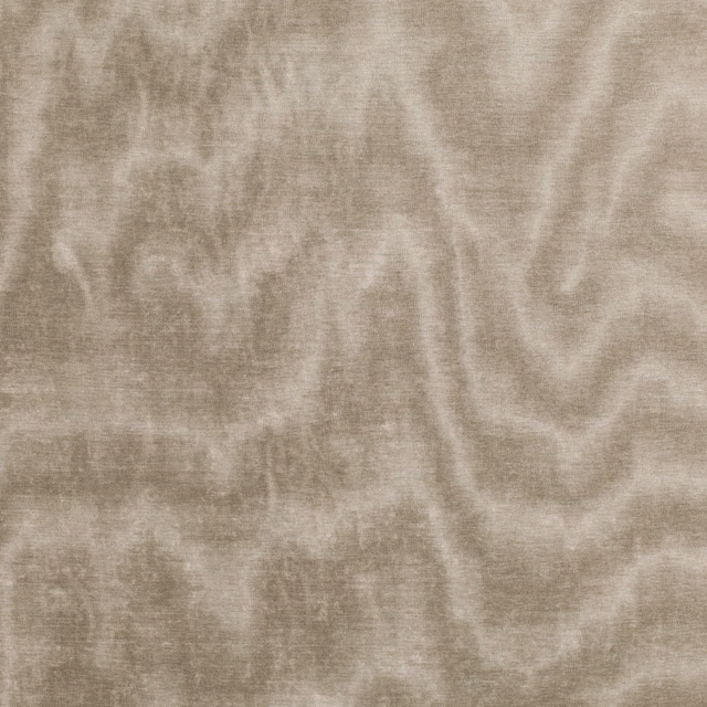 Mushroom taupe textile with cloudy painterly bands and fine woven texture