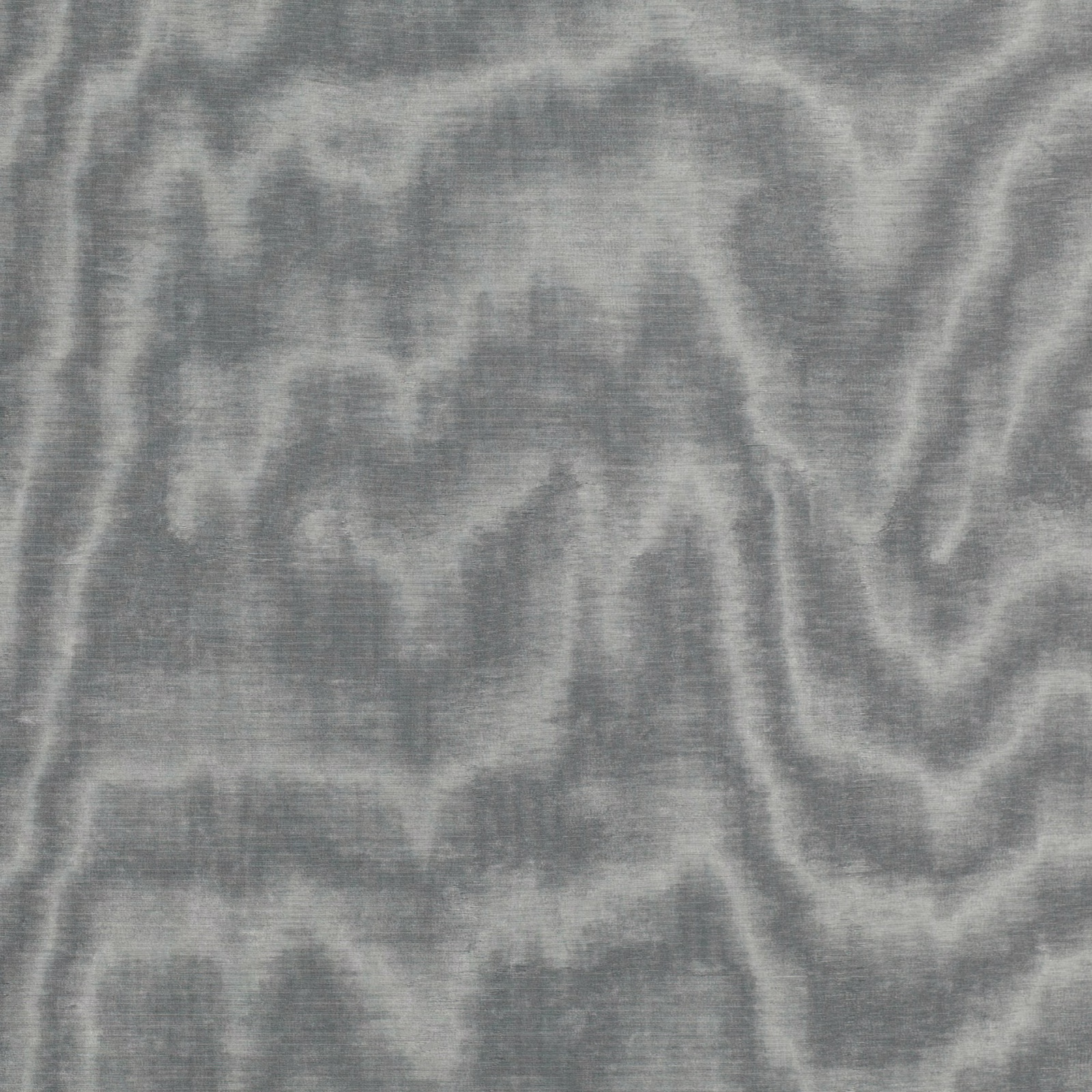 Cool silver-grey fabric with soft marbled bands and a fine woven surface