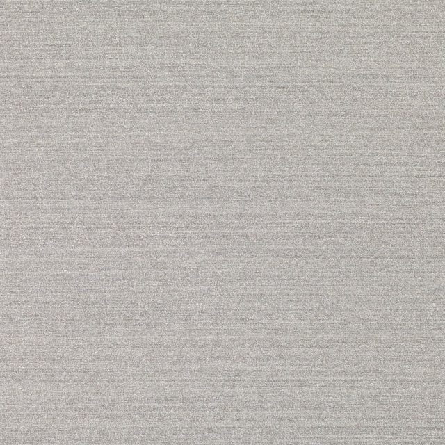 Close view of cool silver-grey fabric with fine horizontal woven texture