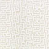 Ivory cream textile with softly irregular interlocking maze lines and subtle tonal texture