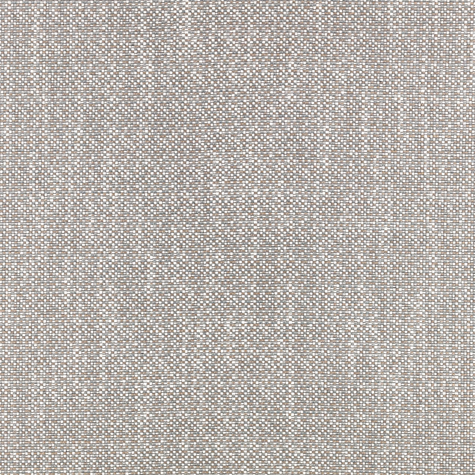 Close-up of cool silver-grey fabric with a fine flecked micro-grid weave