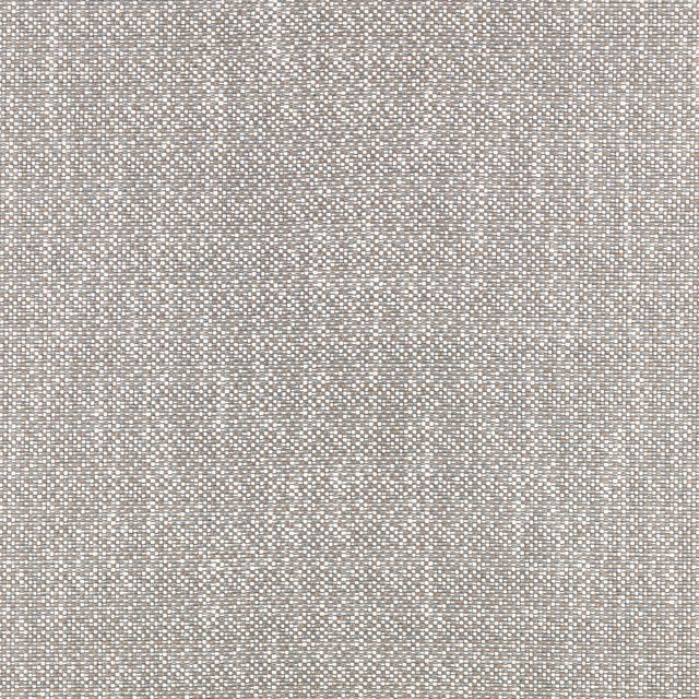 Close view of silver grey woven textile with fine cream and taupe flecks