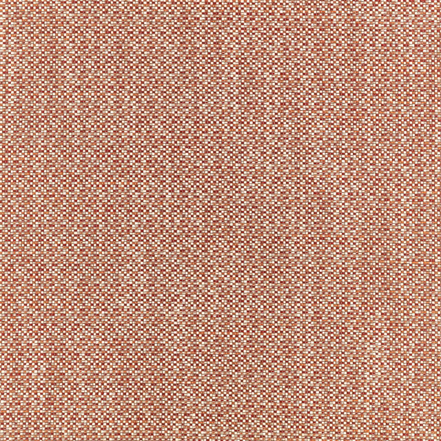 Close-up of warm terracotta woven fabric with cream and rust micro-flecked texture