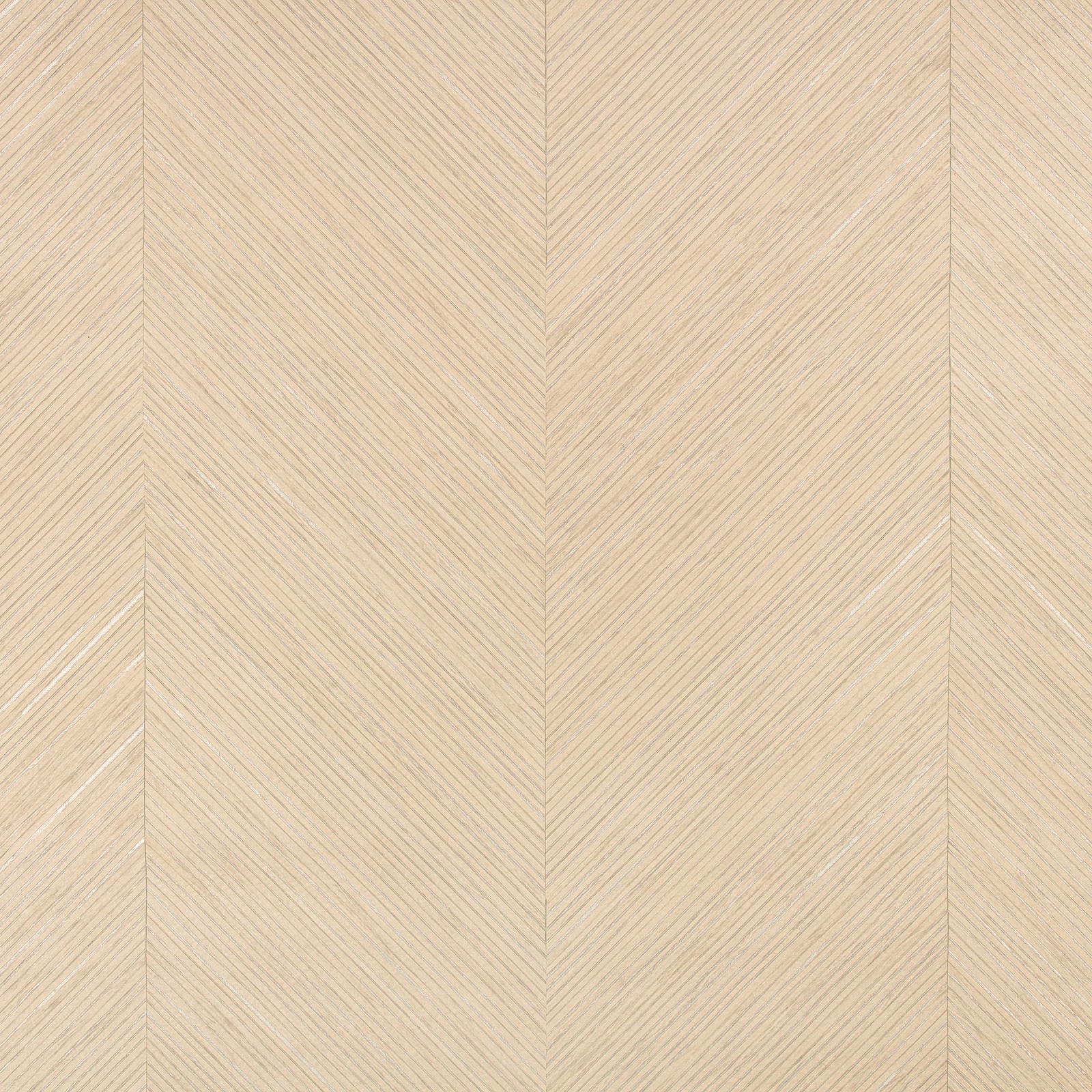 Pale linen wallpaper with fine diagonal chevrons and subtle vertical panel breaks
