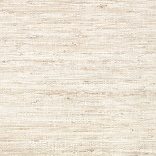 Chalk cream wallcovering with fine horizontal striations and subtle beige flecks