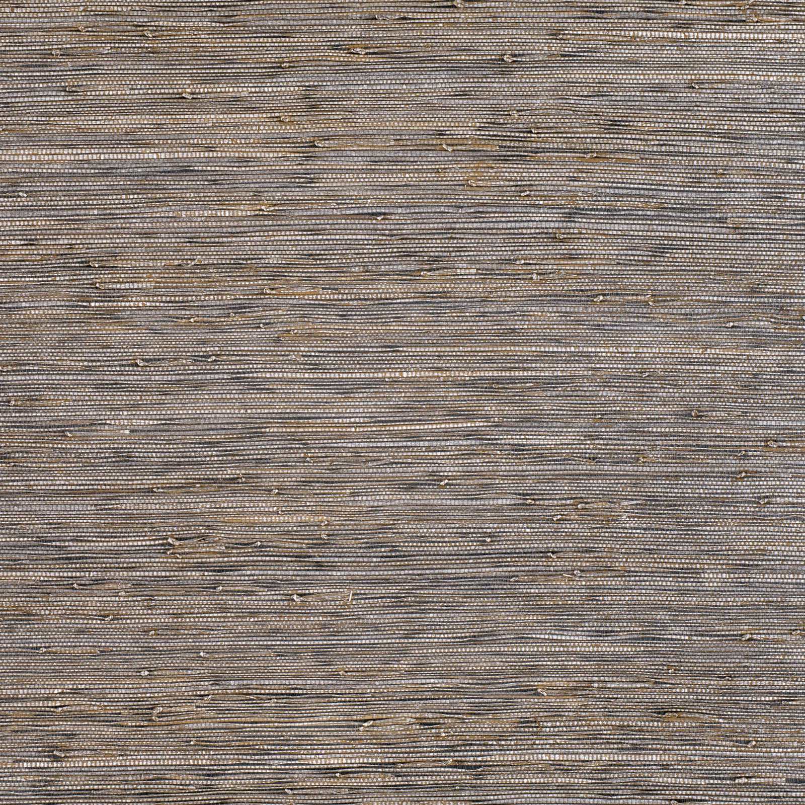 Cool grey-taupe wallcovering with fine horizontal ribs and muted metallic flecks