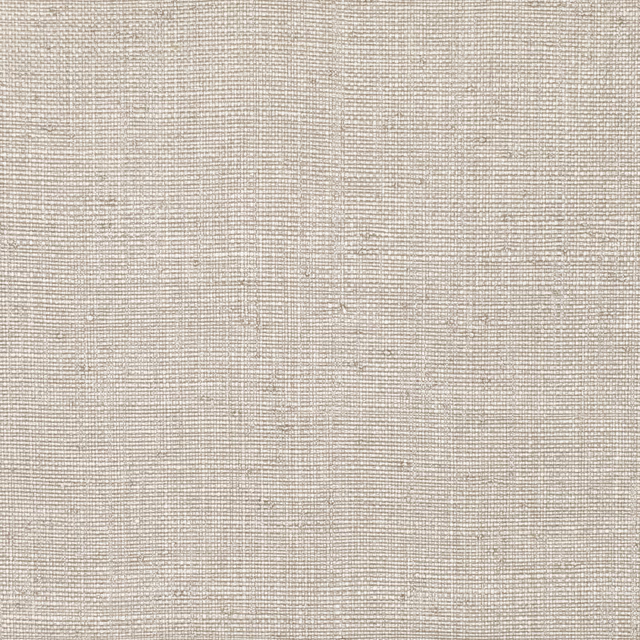 Pale greige taupe wallpaper with a fine woven grid and muted vertical patina