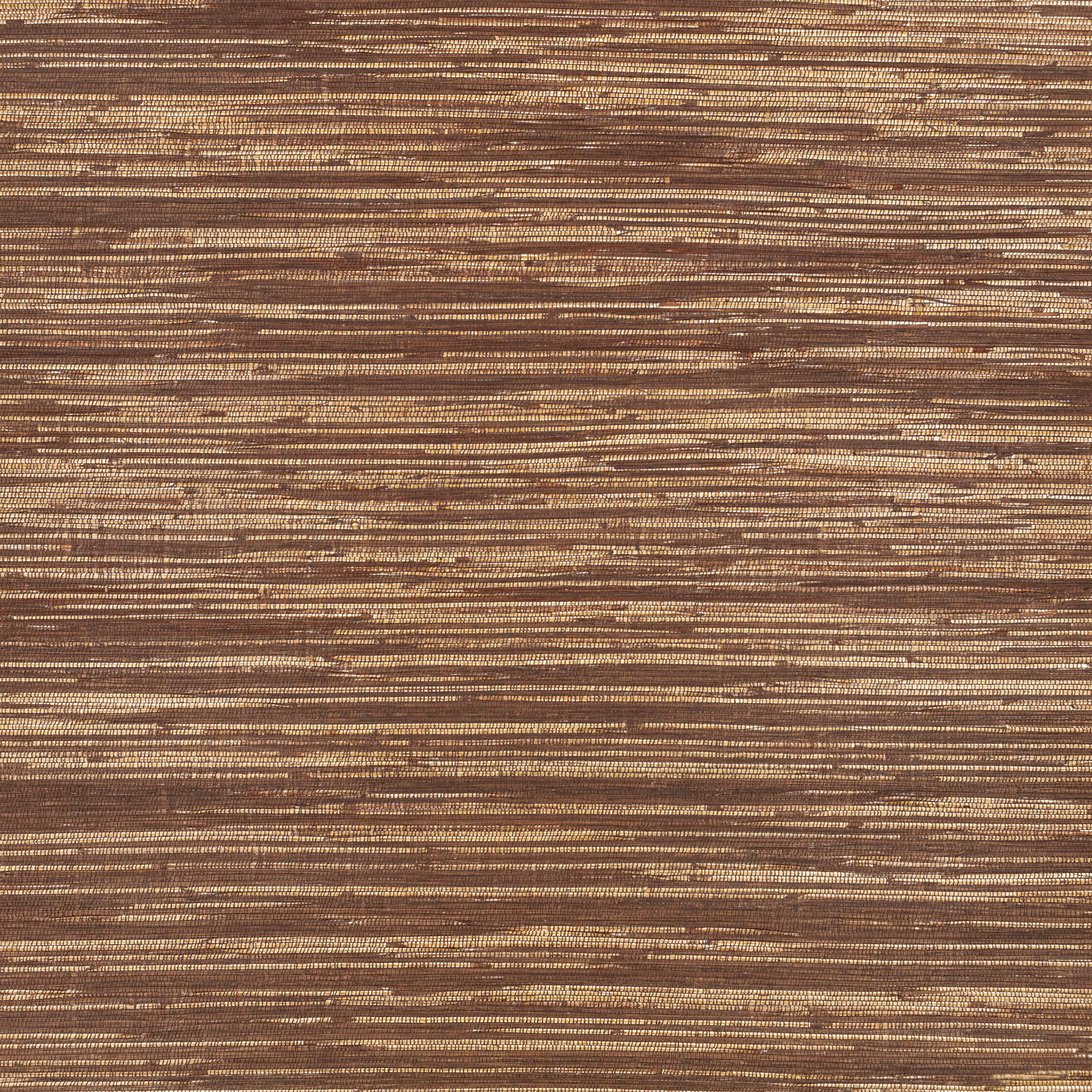 Cognac brown wallcovering with irregular horizontal tan and bronze-like striations