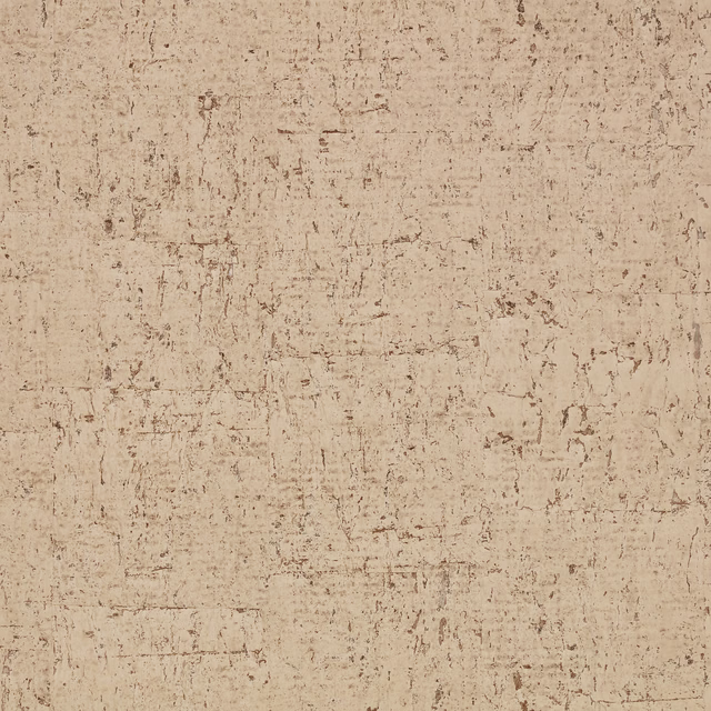 Warm gazelle beige wallcovering with distressed linear mineral markings and mottled texture