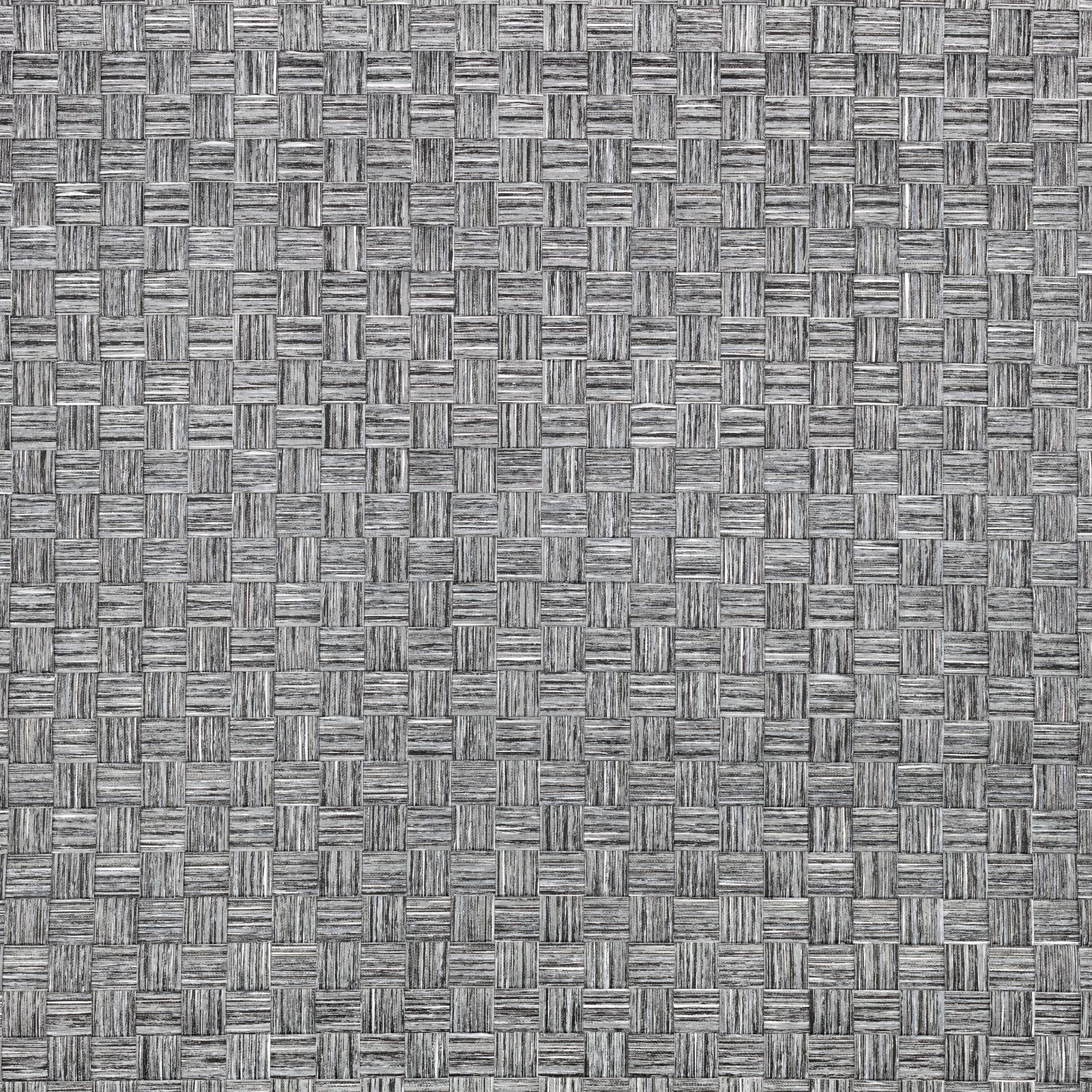 Cool charcoal-grey wallpaper with interlocking striated rectangular blocks in a woven pattern