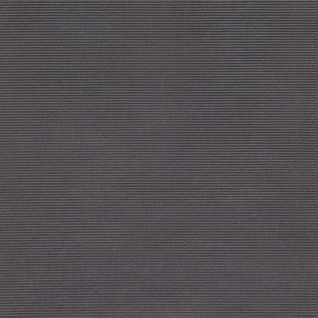 Smoked charcoal-grey textile with fine horizontal ribs and a gently striated surface