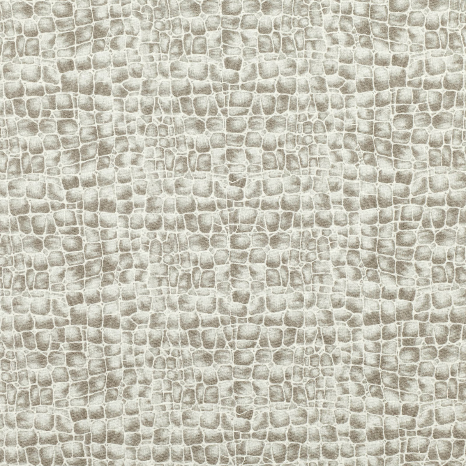 Pale greige fabric with an irregular reptile-scale grid and softly mottled texture