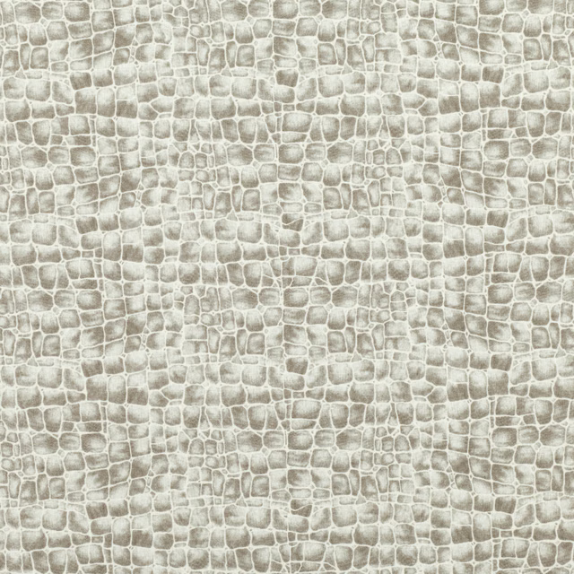 Pale greige fabric with an irregular reptile-scale grid and softly mottled texture