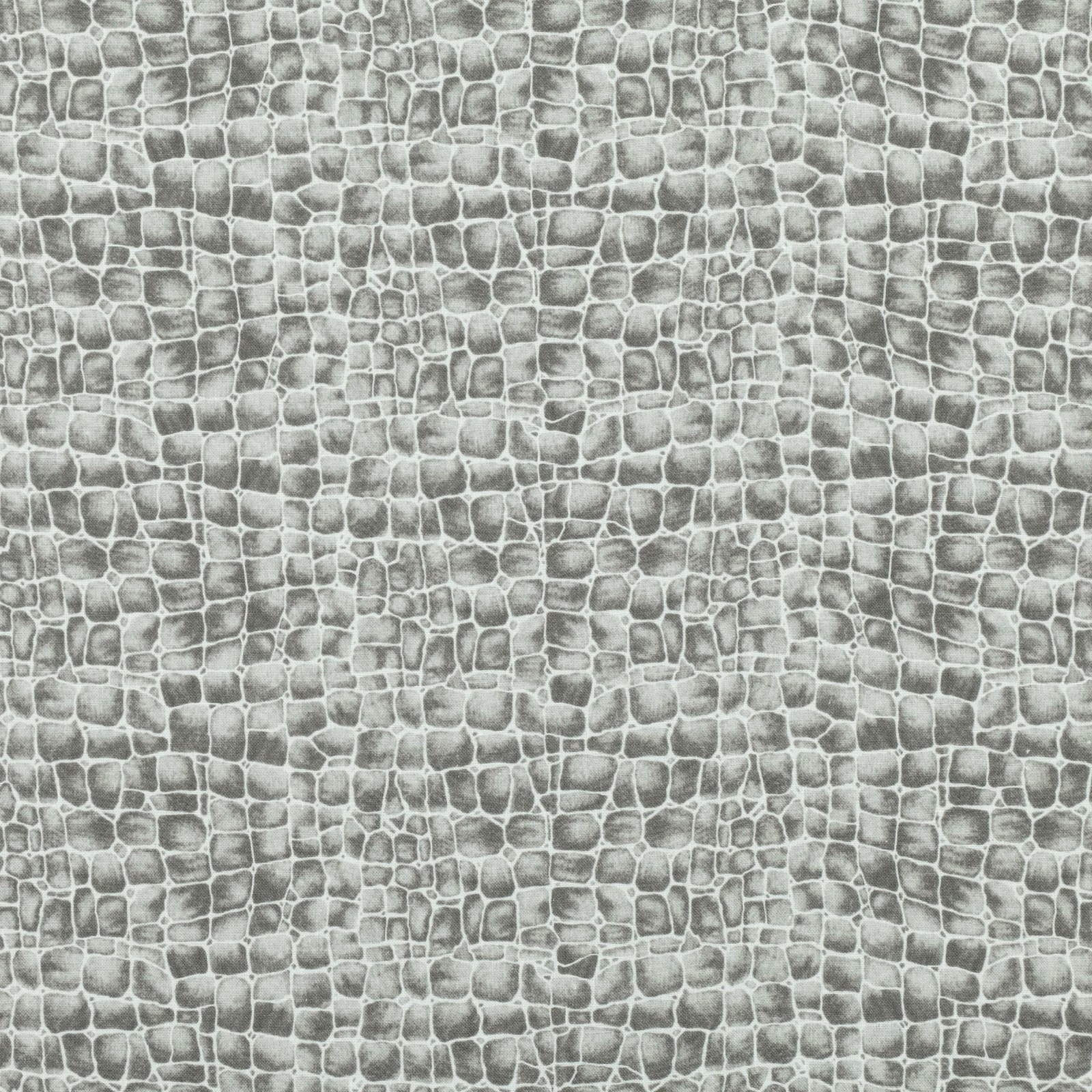 Cool pebble-grey fabric with a small, softly mottled reptile-scale pattern