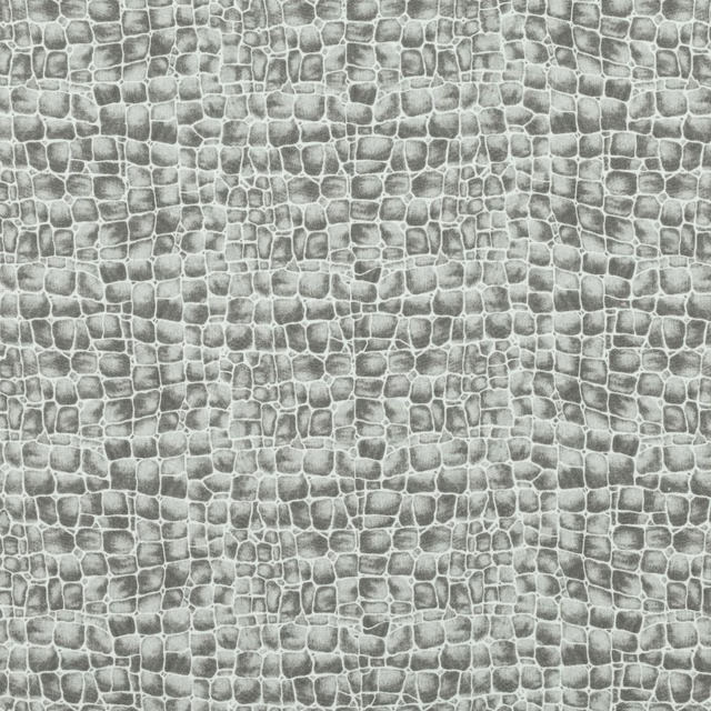 Cool pebble-grey fabric with a small, softly mottled reptile-scale pattern