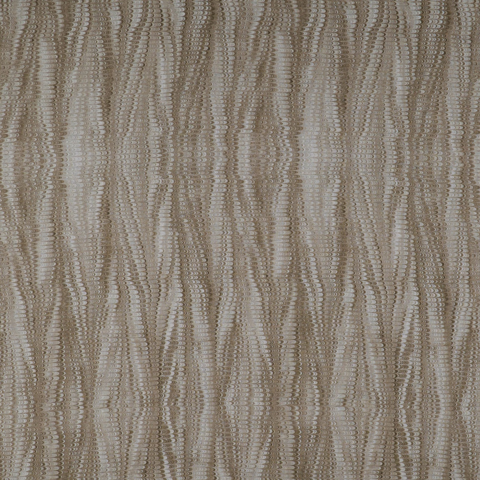 Driftwood taupe textile with fine rippling vertical lines and textured woven surface
