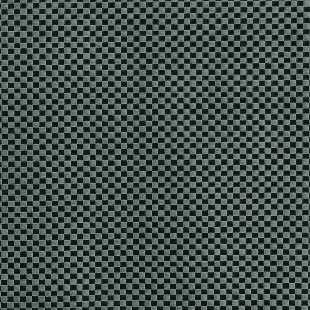 Charcoal and sage-green micro-check woven fabric with a softly textured surface