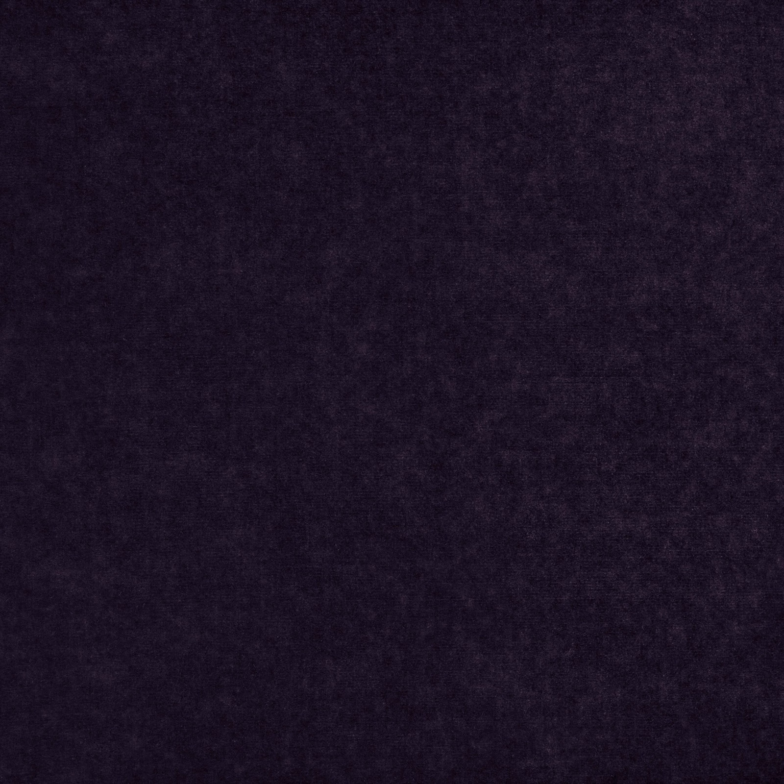 Deep charcoal-aubergine fabric with a softly mottled, low-sheen plush texture