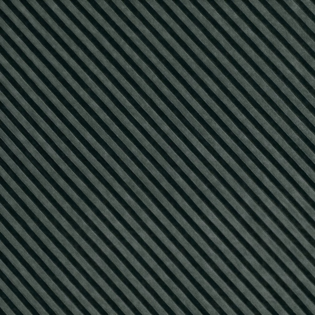 Deep charcoal-teal textile with narrow diagonal stripes and a softly ridged surface