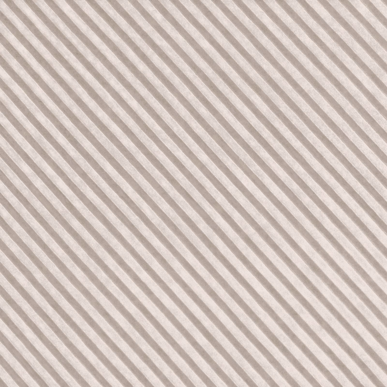 Pale warm-grey woven textile with narrow diagonal ivory stripes