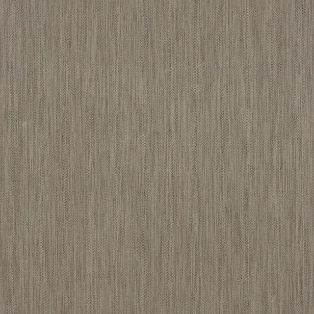 Close-up of cool silver-grey fabric with fine, irregular vertical woven striations