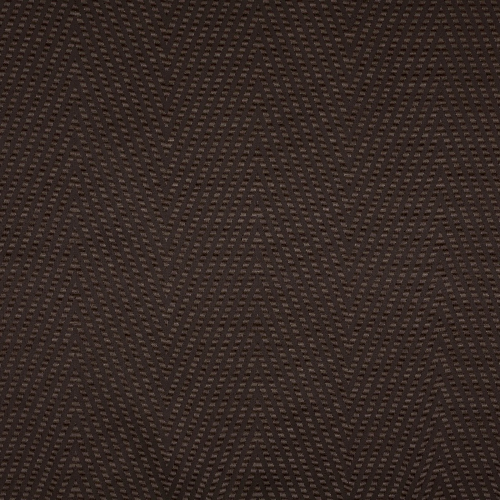 Dark cocoa-brown woven textile with tonal vertical chevrons and fine ribbed texture