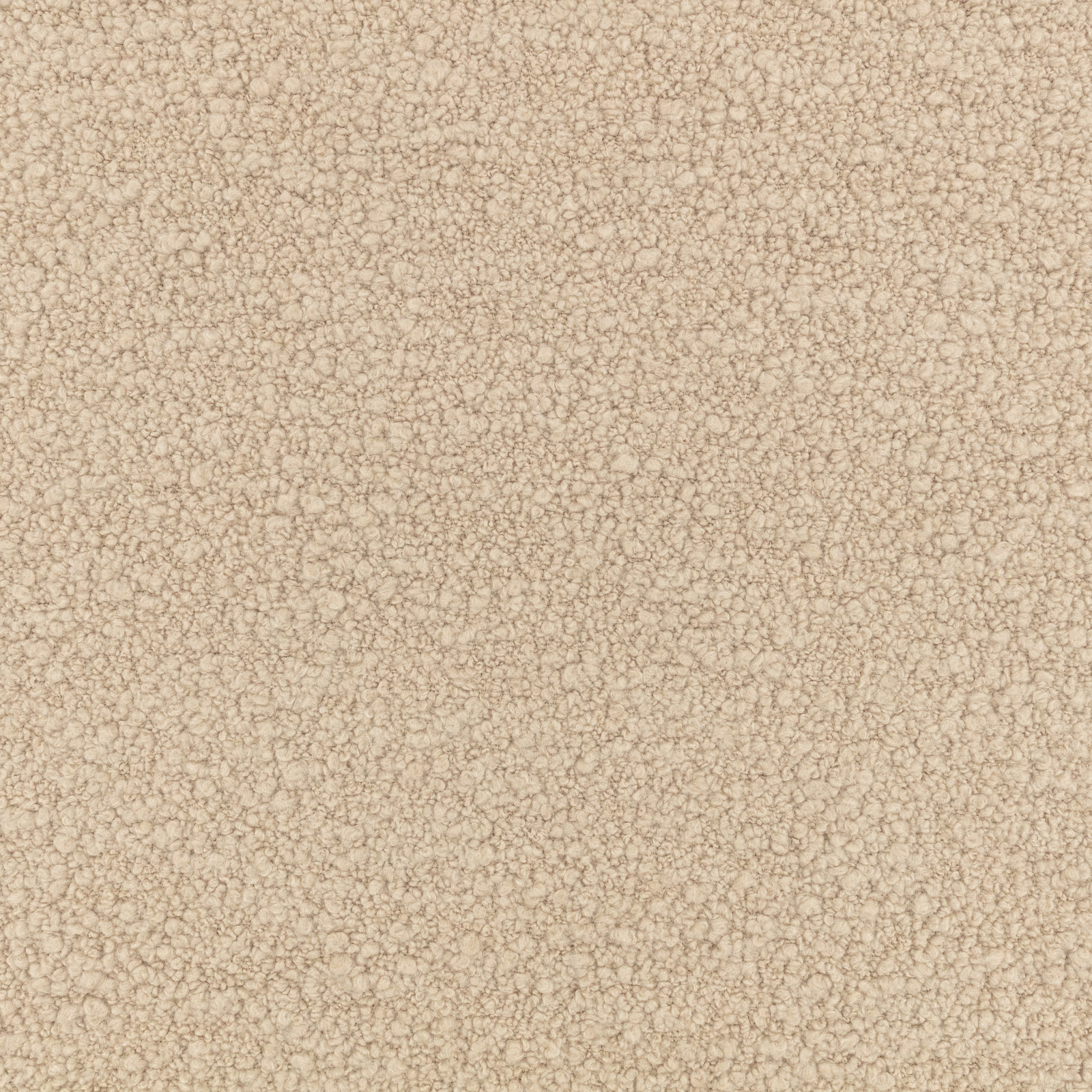 Warm natural beige fabric with a fine irregular looped, nubby surface