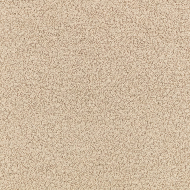 Warm natural beige fabric with a fine irregular looped, nubby surface