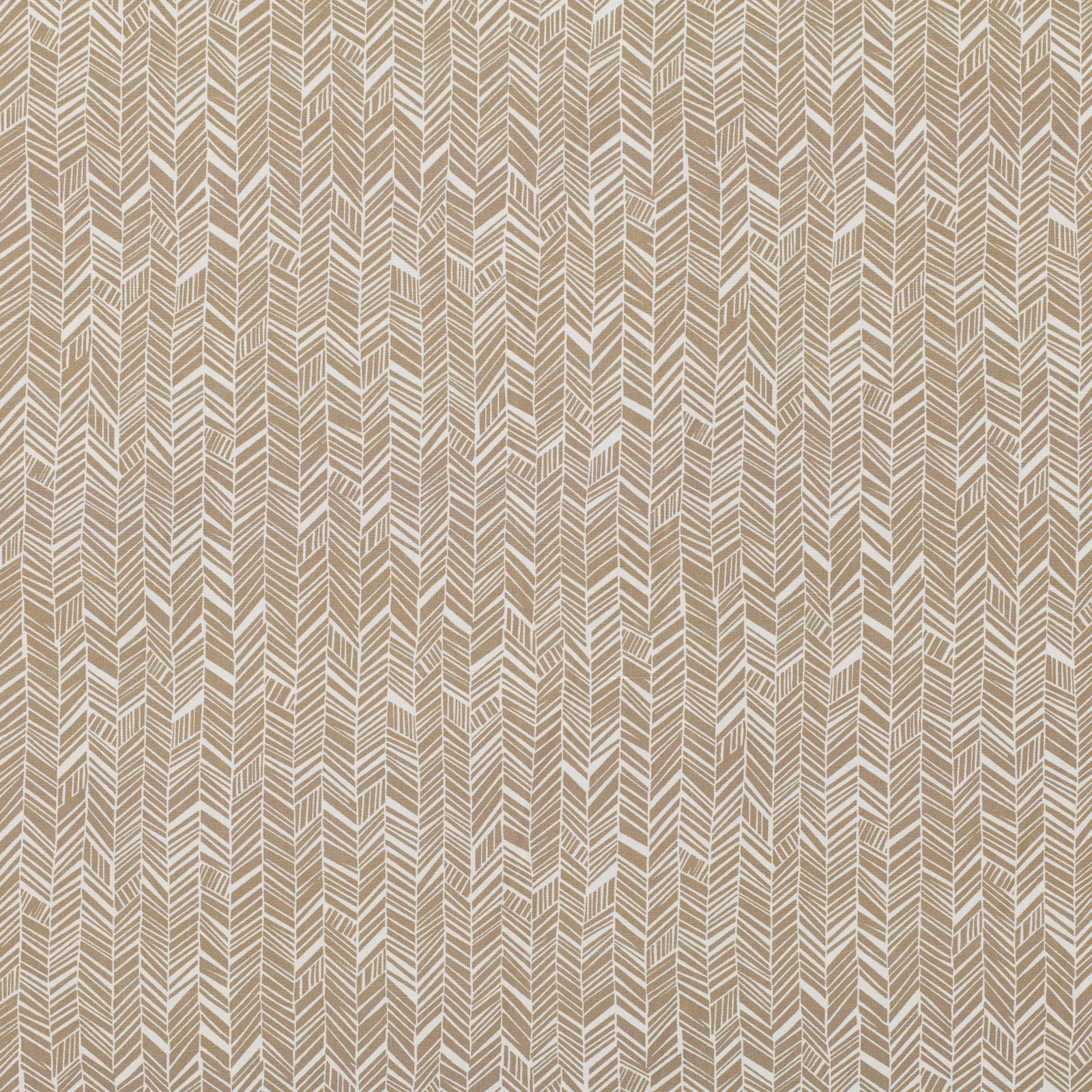 Warm cappuccino taupe textile with slim ivory vertical chevrons and subtle texture