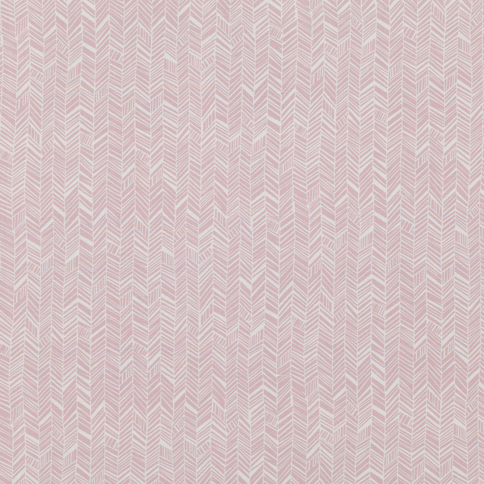 Muted dusky pink textile with pale vertical chevron stripes and fine woven texture