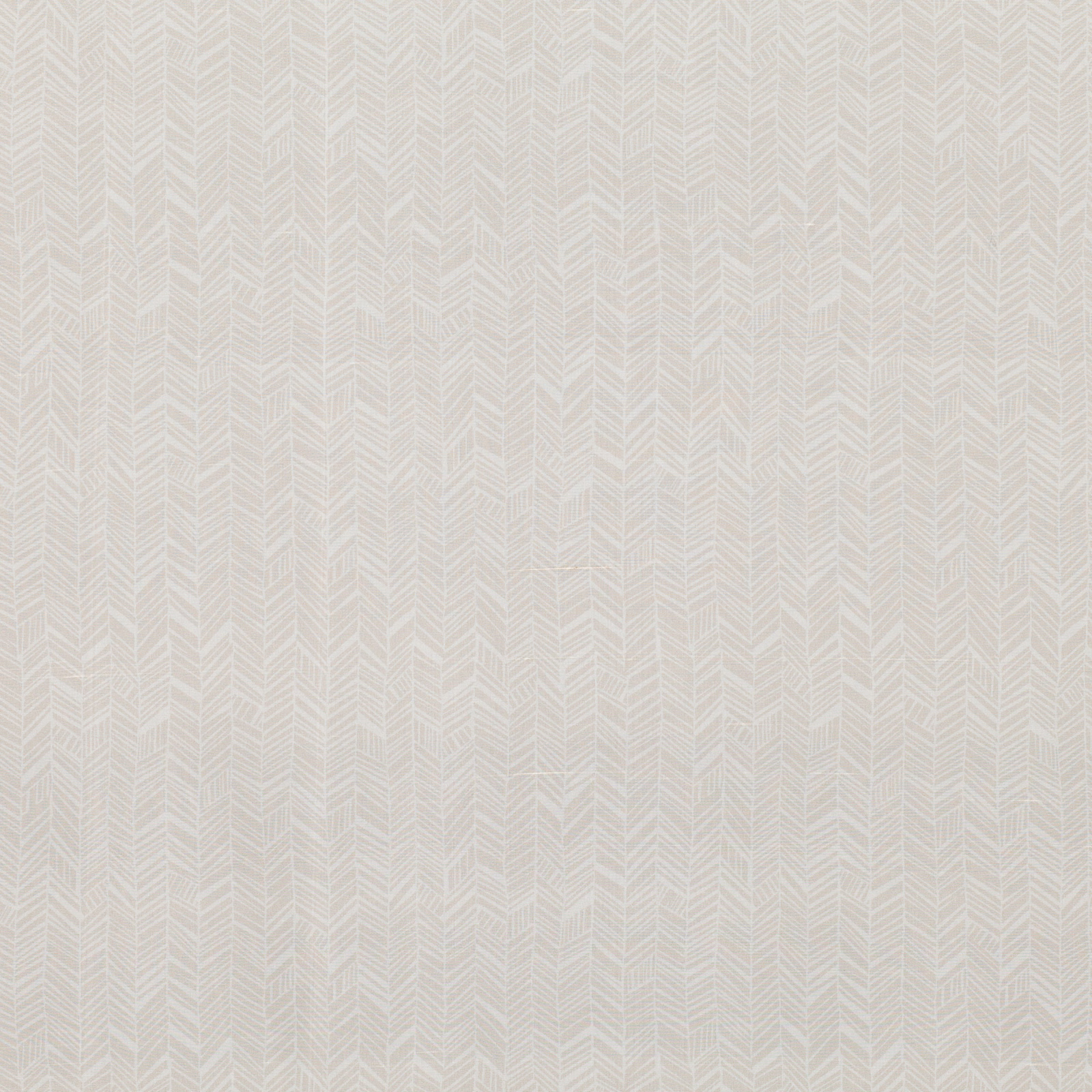 Pale greige woven fabric with fine vertical chevron lines and subtle texture