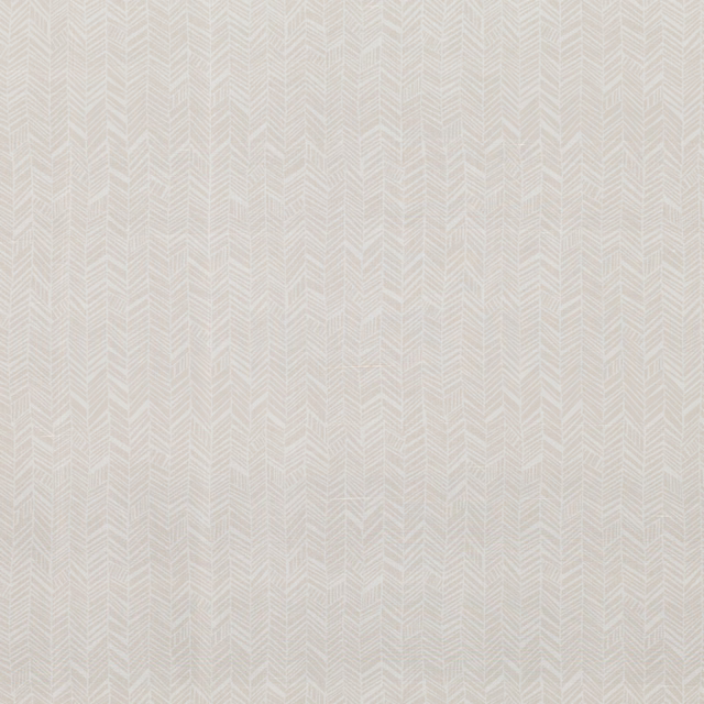 Pale greige woven fabric with fine vertical chevron lines and subtle texture