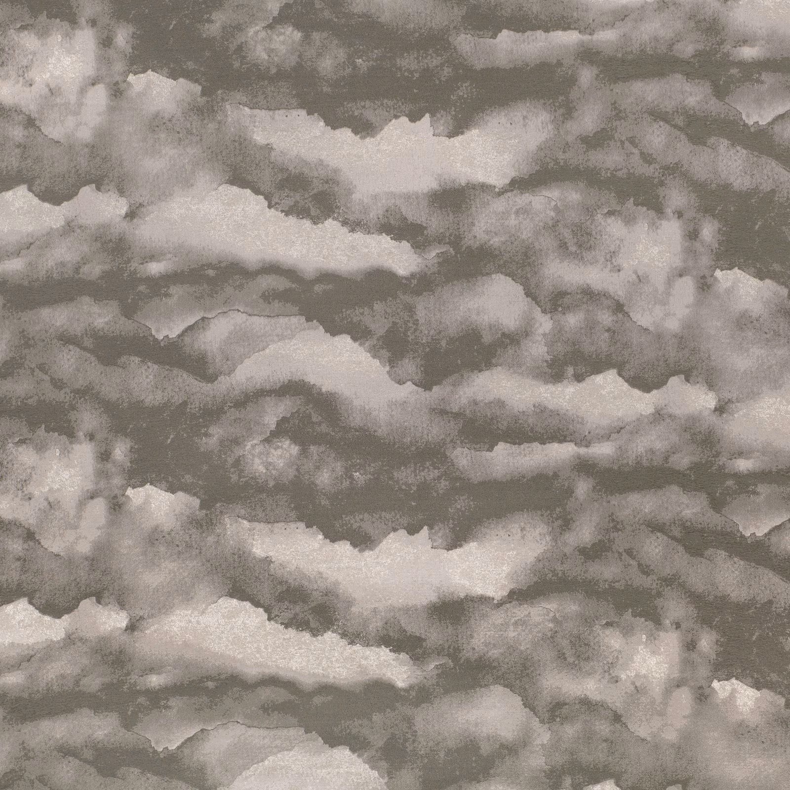 Weathered grey-taupe fabric with layered cloud bands and mottled chalky texture