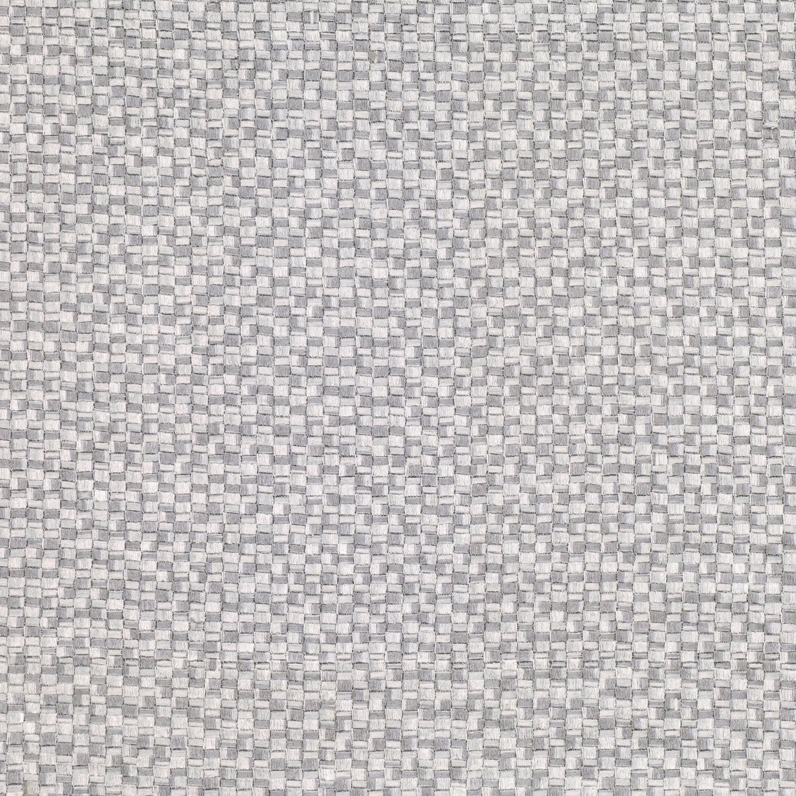 Cool silver-grey textile with a small irregular checked weave and tactile surface